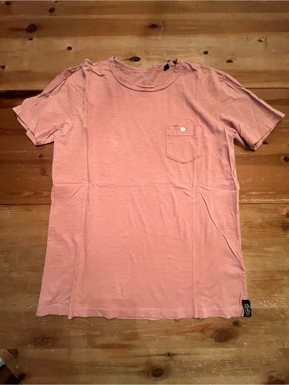 Men's Salmon Pink Todd Snyder Pocket Crew Neck T-Shirt